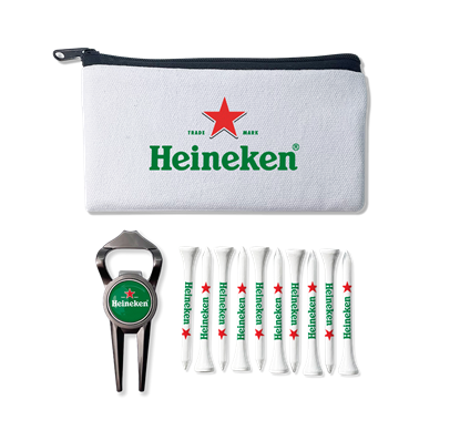 Picture of GEO BOTTLE OPENER COTTON CANVAS ZIPPED GOLF BAG SET