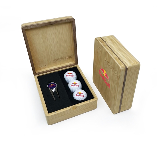 Picture of MINI HINGED MAGNETIC BAMBOO GEO GOLF PRESENTATION BOX