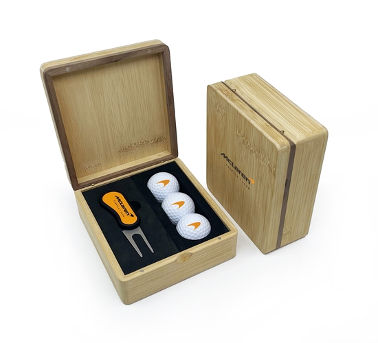 Picture of MINI HINGED MAGNETIC BAMBOO FLIX DS GOLF PRESENTATION BOX